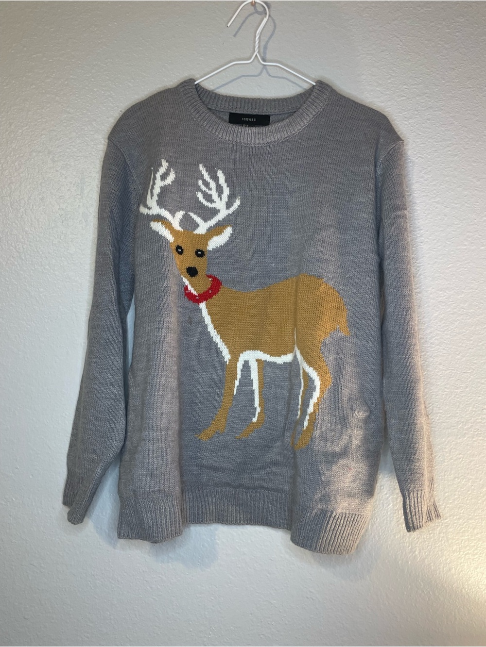 Light Up Reindeer Ugly Christmas Sweater - Women's Holiday Pullover